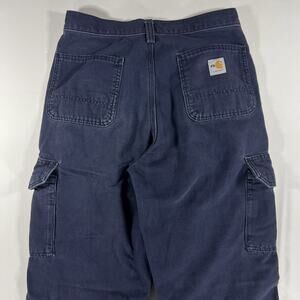 Carhartt FR Pants Mens 30x32 Work Pants Original Fit Cargo 2112 Cat 2 Blue